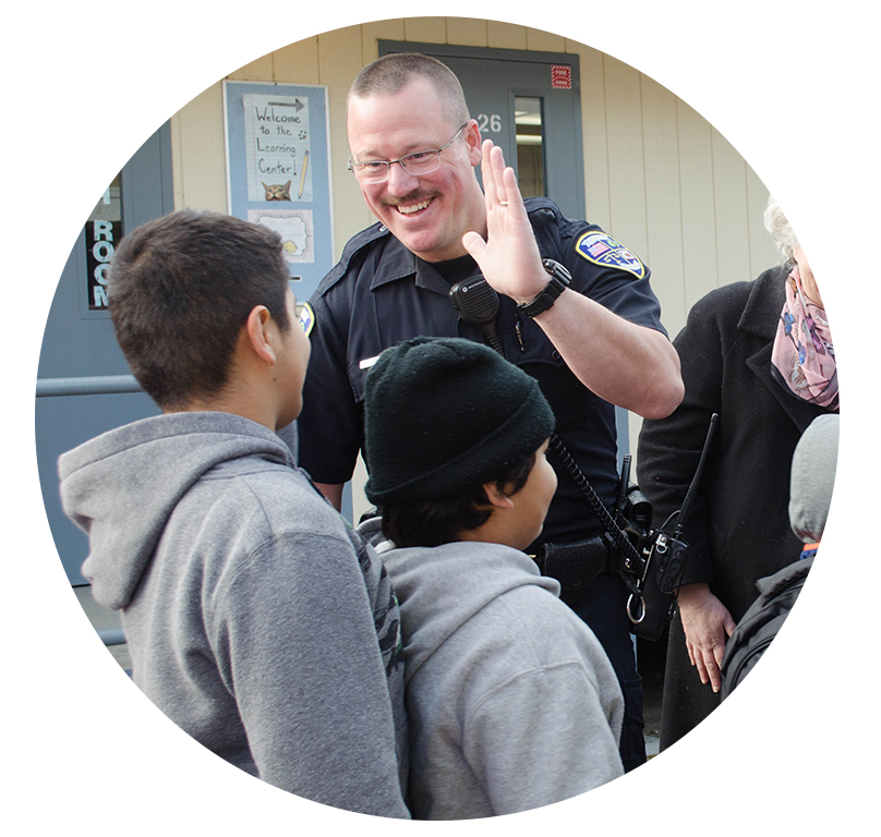 Photo of Chico Police Officer on Campus